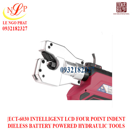 ECT-6030 INTELLIGENT LCD FOUR POINT INDENT DIELESS BATTERY POWERED HYDRAULIC TOOLS