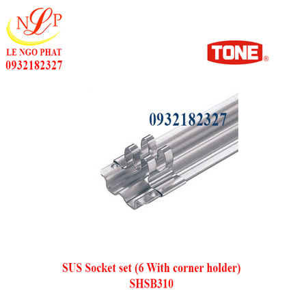 SUS Socket set (6 With corner holder) SHSB310