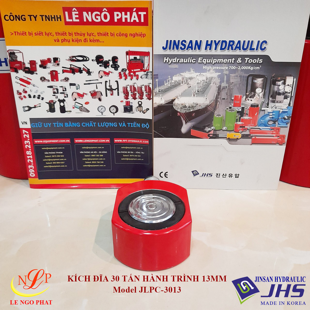 JLPC-3013, Kích thủy lực đĩa mỏng JHS 30 tấn hành trình 13 mm