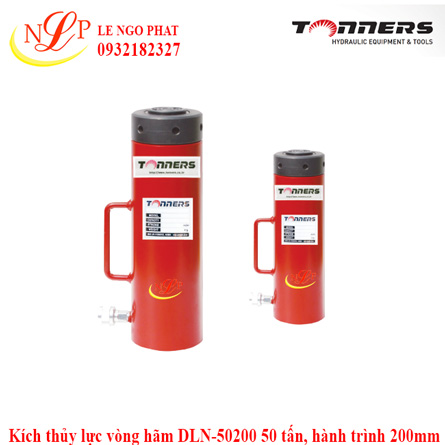 Kích thủy lực vòng hãm DLN-50200 50 tấn, hành trình 200mm