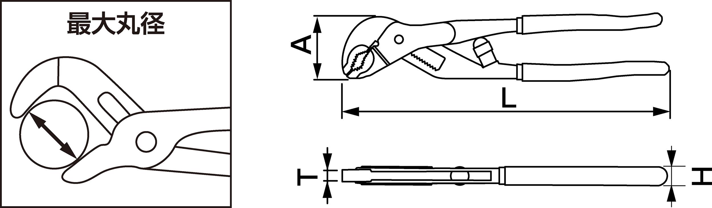 Automatic, water pump pliers AWP
