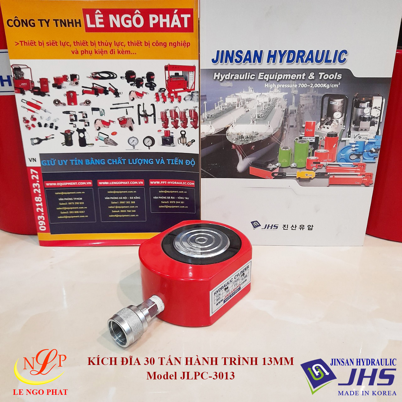 JLPC-3013, Kích thủy lực đĩa mỏng JHS 30 tấn hành trình 13 mm