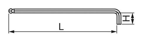 Cây lục giác đầu bi chữ L loại cổ ngắn BL
