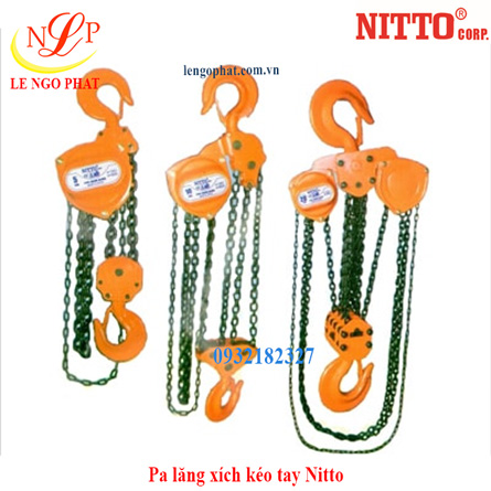 Pa lăng xích kéo tay 10 tấn 5 met Nitto 100VP5