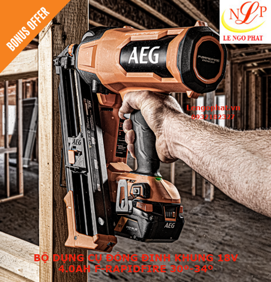 BỘ DỤNG CỤ ĐÓNG ĐINH KHUNG 18V 4.0AH F-RAPIDFIRE 30º-34º