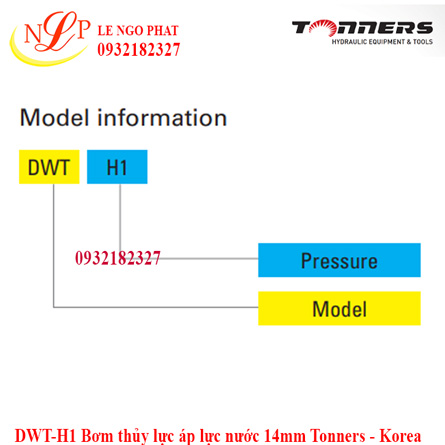 DWT-H1 Bơm thủy lực áp lực nước 14mm Tonners - Korea