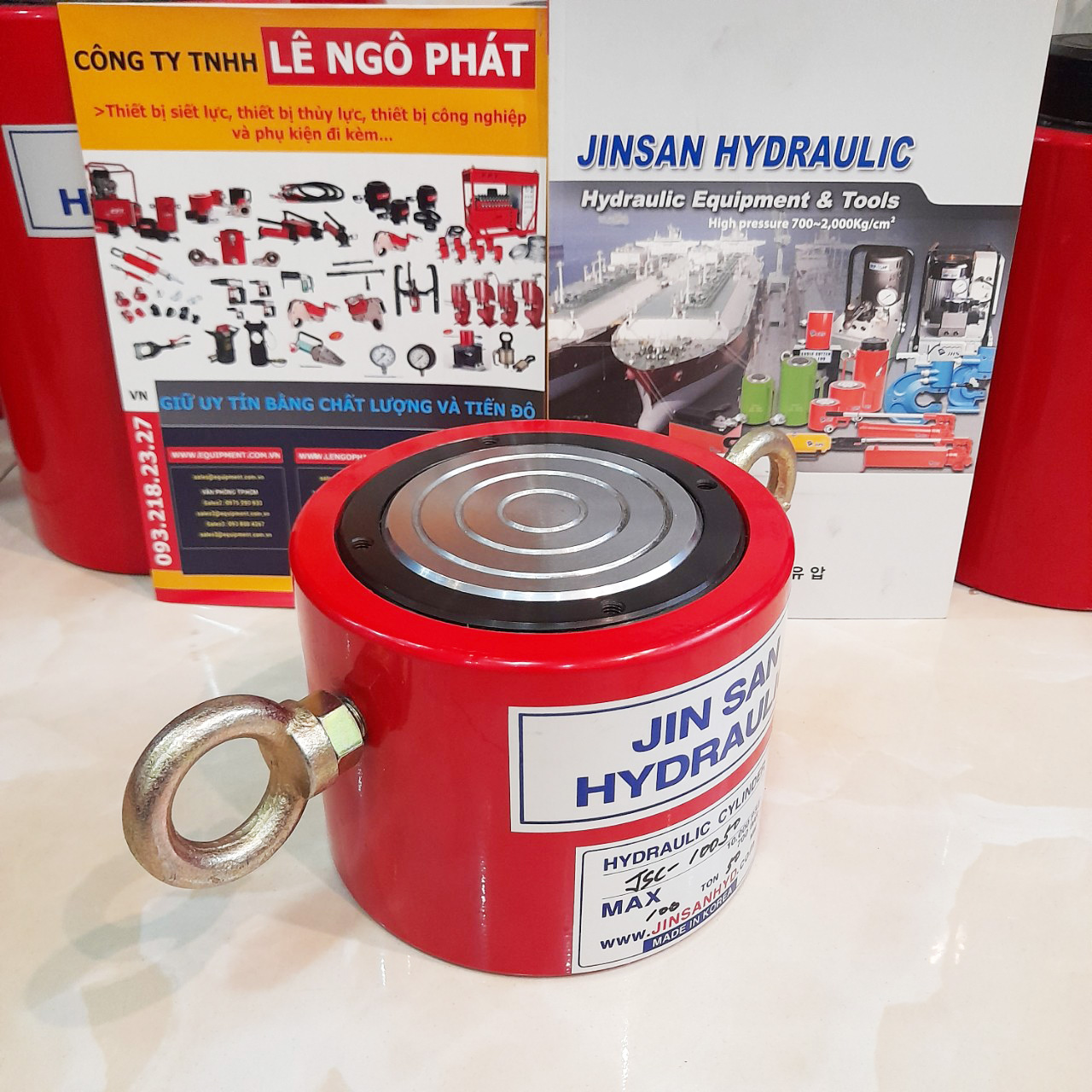 JSC-10050, Kích thủy lực lùn JHS 100 tấn hành trình 50 mm