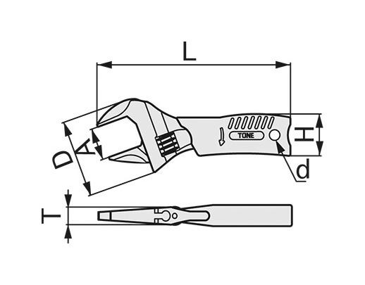 Short monkey wrench MWS