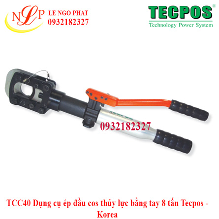 TCC40 Dụng cụ ép đầu cos thủy lực bằng tay 8 tấn Tecpos - Korea