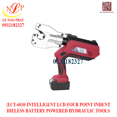 ECT-6030 INTELLIGENT LCD FOUR POINT INDENT DIELESS BATTERY POWERED HYDRAULIC TOOLS