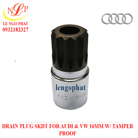 DRAIN PLUG SKDT FOR AUDI & VW 16MM W/ TAMPER PROOF