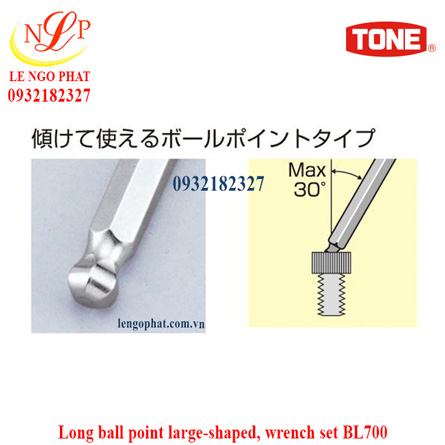 Long ball point large-shaped, wrench set BL700