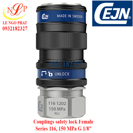 Couplings safety lock Female Series 116, 150 MPa G 1/8”