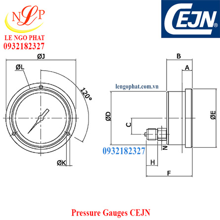 Pressure Gauges 100mm CEJN