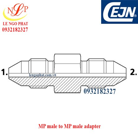 MP male to MP male adapter 20k psi