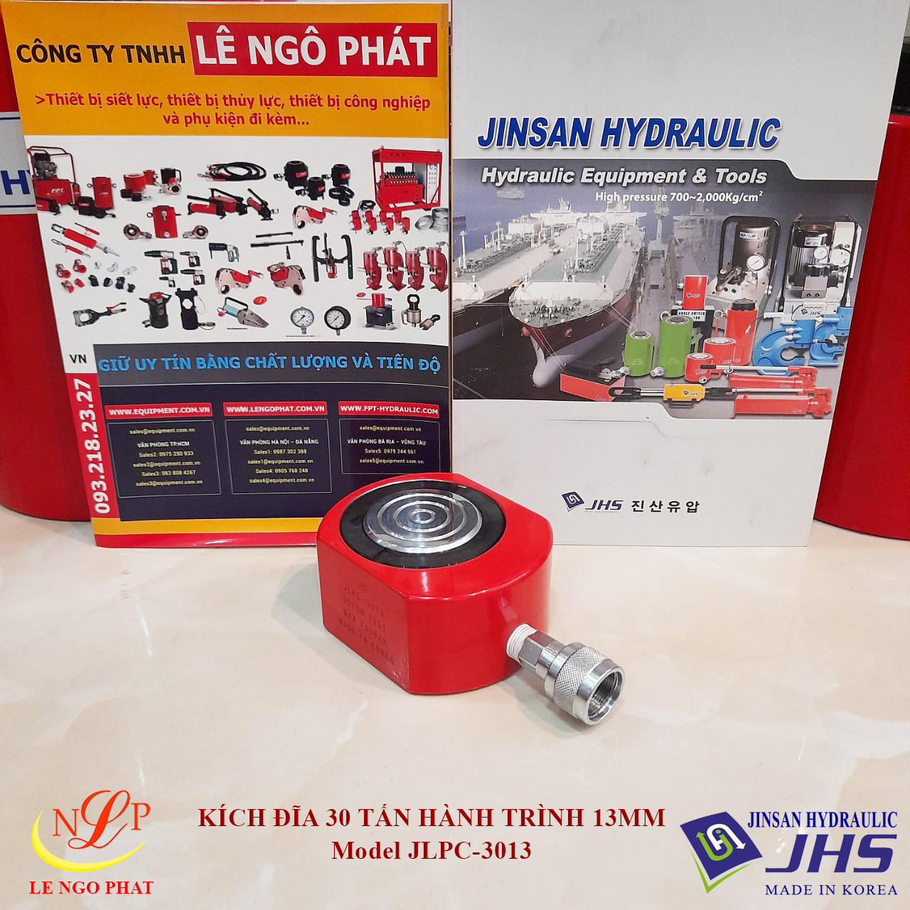 JLPC-3013, Kích thủy lực đĩa mỏng JHS 30 tấn hành trình 13 mm