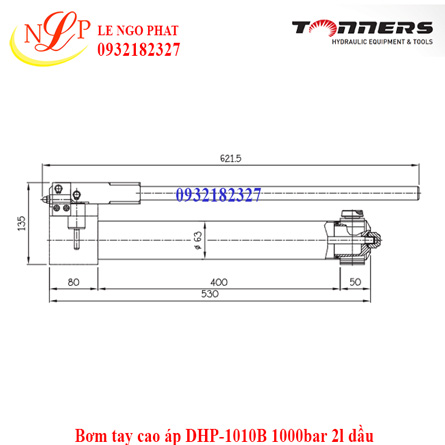 Bơm tay cao áp DHP-1010B 1000bar 2l dầu