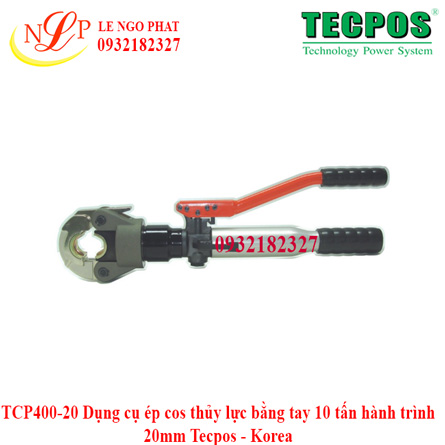TCP400-20 Dụng cụ ép cos thủy lực bằng tay 10 tấn hành trình 20mm Tecpos - Korea