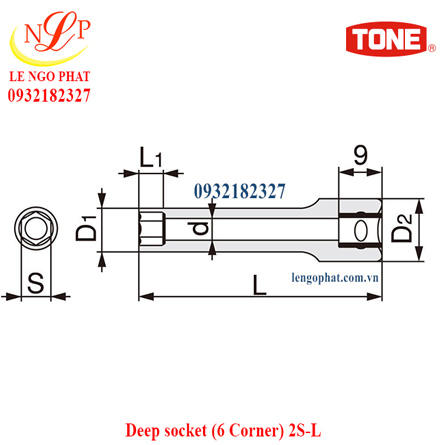 Deep socket (6 Corner) 2S-L