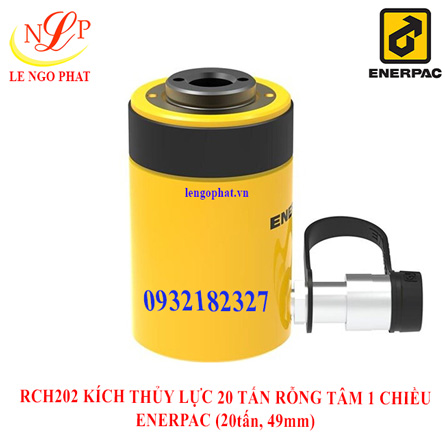 RCH202 KÍCH THỦY LỰC 20 TẤN RỖNG TÂM 1 CHIỀU ENERPAC (20tấn, 49mm)