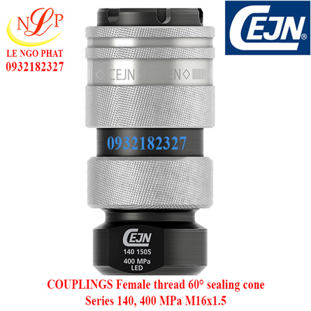 Couplings Female thread 60° sealing cone Series 140, 400 MPa M16x1.5