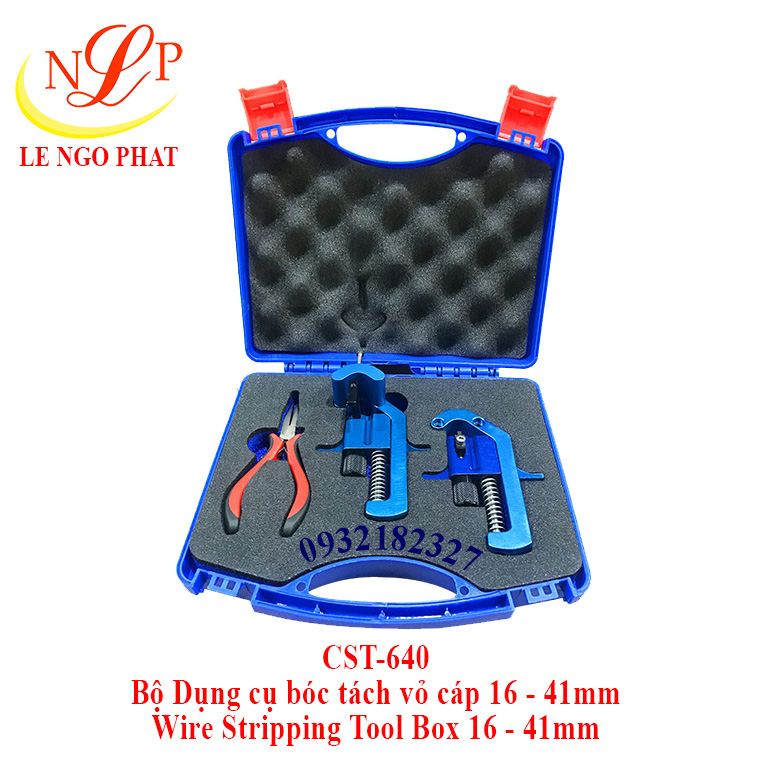 CST-640, Bộ dụng cụ bóc tách vỏ - bán dẫn cáp 16 - 41mm