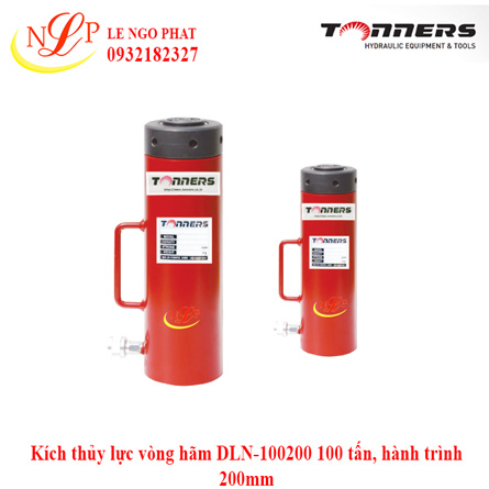 Kích thủy lực vòng hãm DLN-100200 100 tấn, hành trình 200mm