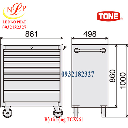 Bộ tủ rộng TCX961