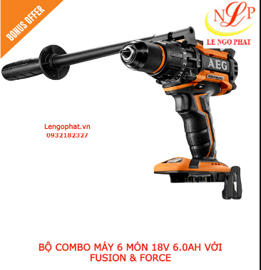 BỘ COMBO MÁY 6 MÓN 18V 6.0AH VỚI FUSION & FORCE