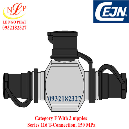 Category F With 3 nipples Series 116 T-Connection, 150 MPa