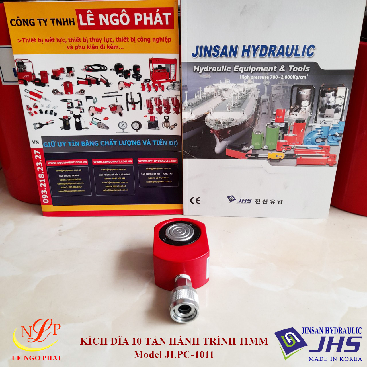 JLPC-1011, Kích thủy lực đĩa mỏng JHS 10 tấn hành trình 11 mm