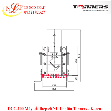 DCC-100 Máy cắt thép chữ U 100 tấn Tonners - Korea