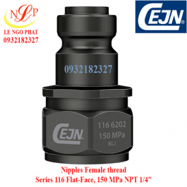 Nipples Female thread Series 116 Flat-Face, 150 MPa NPT 1/4"