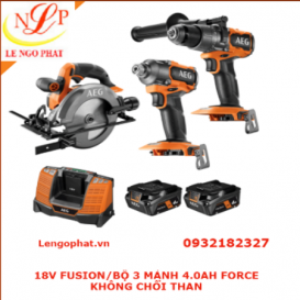 18V FUSION/BỘ 3 THIẾT BỊ 4.0AH FORCE KHÔNG CHỔI THAN