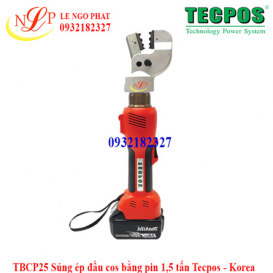 TBCP25 Súng ép đầu cos bằng pin 1,5 tấn Tecpos - Korea