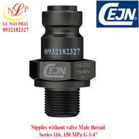 Nipples without valve Male Series 116, 150 MPa G 1/4"