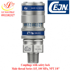Couplings safety lock Male Series 115, 100 MPa, NPT 3/8"