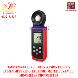 TA8123 200000 LUX HIGH PRECISION LED LUX LUMEN METER DIGITAL LIGHT METER LUX/FC LUMINOMETER PHOTOMETER