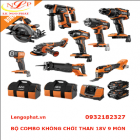 BỘ COMBO KHÔNG CHỔI THAN 18V 9 MÓN