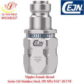 Nipples Female Series 116 Stainless Steel, 150 MPa 9/16"-18 UNF