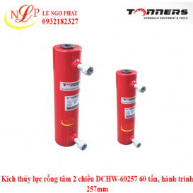 Kích thủy lực rỗng tâm 2 chiều DCHW-60257 60 tấn, hành trình 257mm