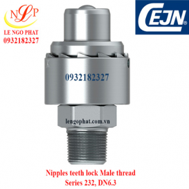 Nipples teeth lock Male thread Series 232, DN6.3 1/4" NPT