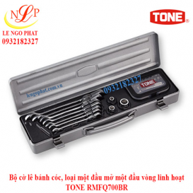 Bộ cờ lê bánh cóc, loại một đầu mở một đầu vòng linh hoạt TONE RMFQ700BR