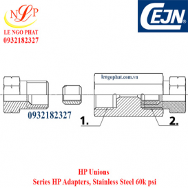 HP Unions Series HP Adapters Stainless Steel 60k psi