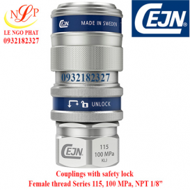 Couplings safety lock Female Series 115, 100 MPa, NPT 1/8”