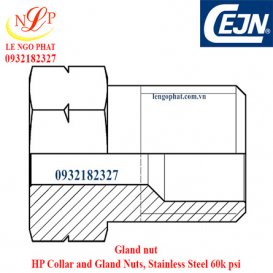 Gland nut HP Collar and Gland Nuts Stainless Steel 60k psi
