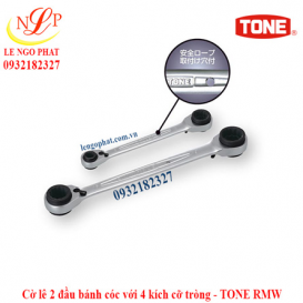 Cờ lê 2 đầu bánh cóc với 4 kích cỡ tròng - TONE RMW