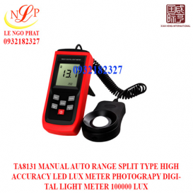 TA8131 MANUAL AUTO RANGE SPLIT TYPE HIGH ACCURACY LED LUX METER PHOTOGRAPY DIGITAL LIGHT METER 100000 LUX
