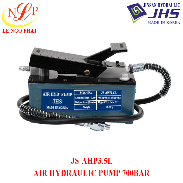 Bơm thủy lực JHS đạp chân dùng khí nén JS-AHP3.5L