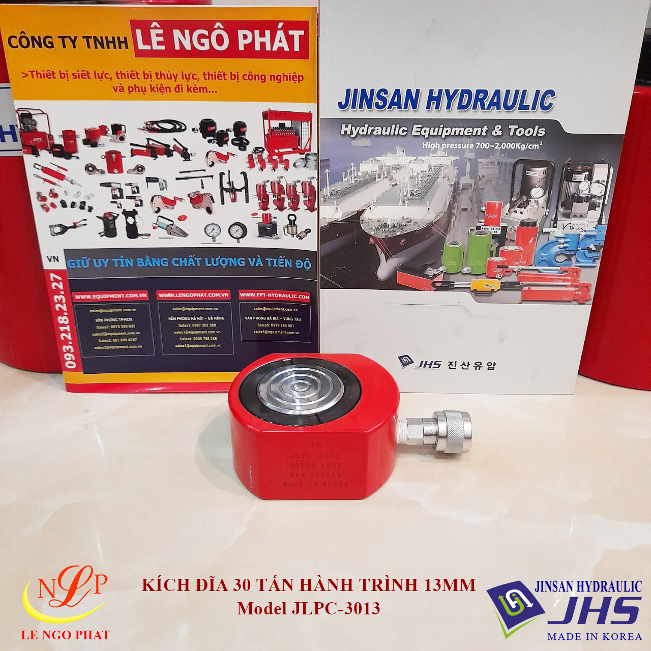 JLPC-3013, Kích thủy lực đĩa mỏng JHS 30 tấn hành trình 13 mm